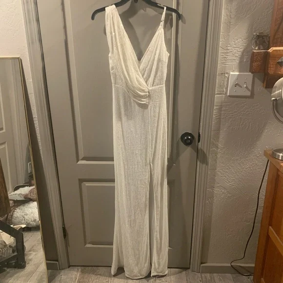Dresses | White Sequin Bridal Shower Dress | Poshmark